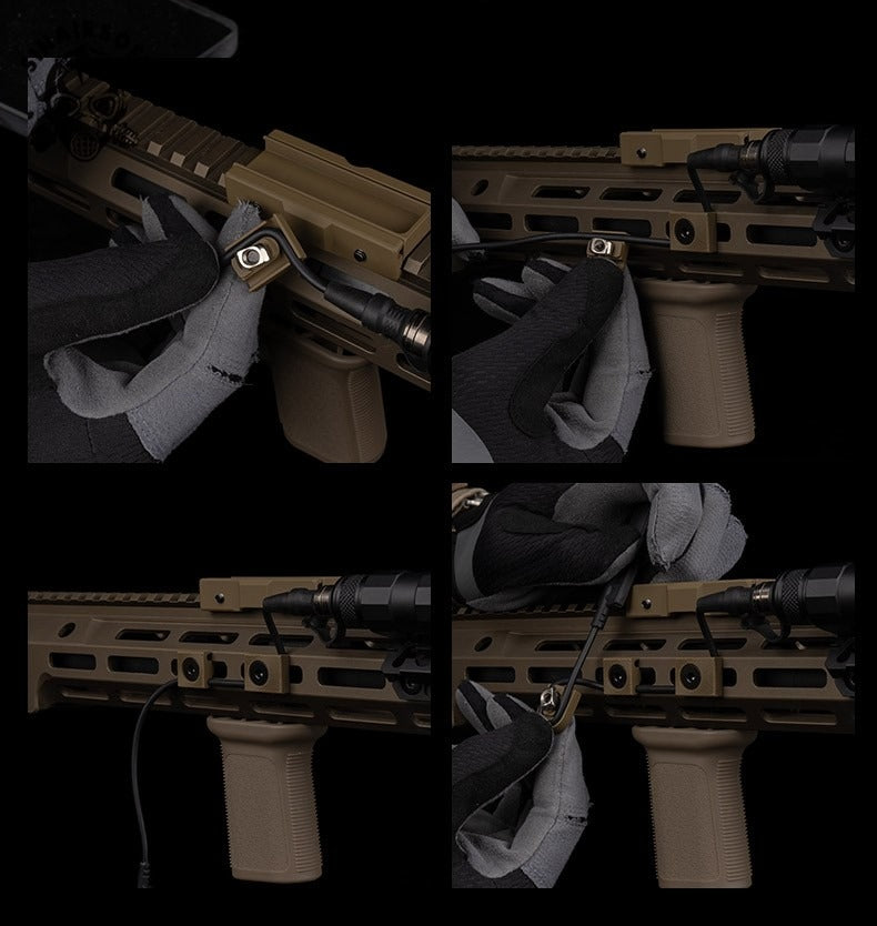 SINAIRSOFT Tactical M-LOK Cable Clip Wire Guide System Flashlight Tail Picatinny Rail Cover