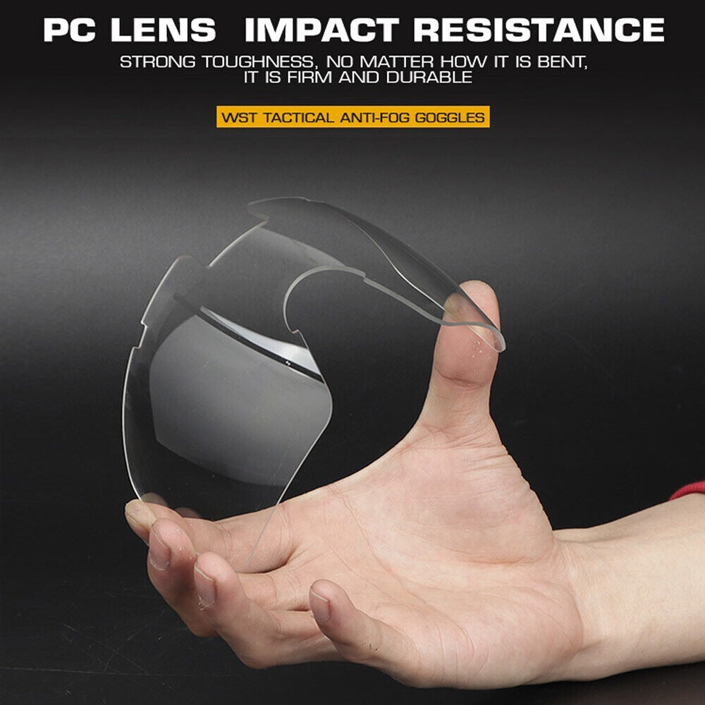 SINAIRSOFT Tactical Goggles Glasses Anti-Fog Anti-Shock Fan Eye Protect