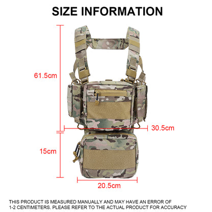 SINAIRSOFT Tactical Chest Rig Combat Vest MOLLE Carrier w/ Rifle Pistol Magazine Pouch