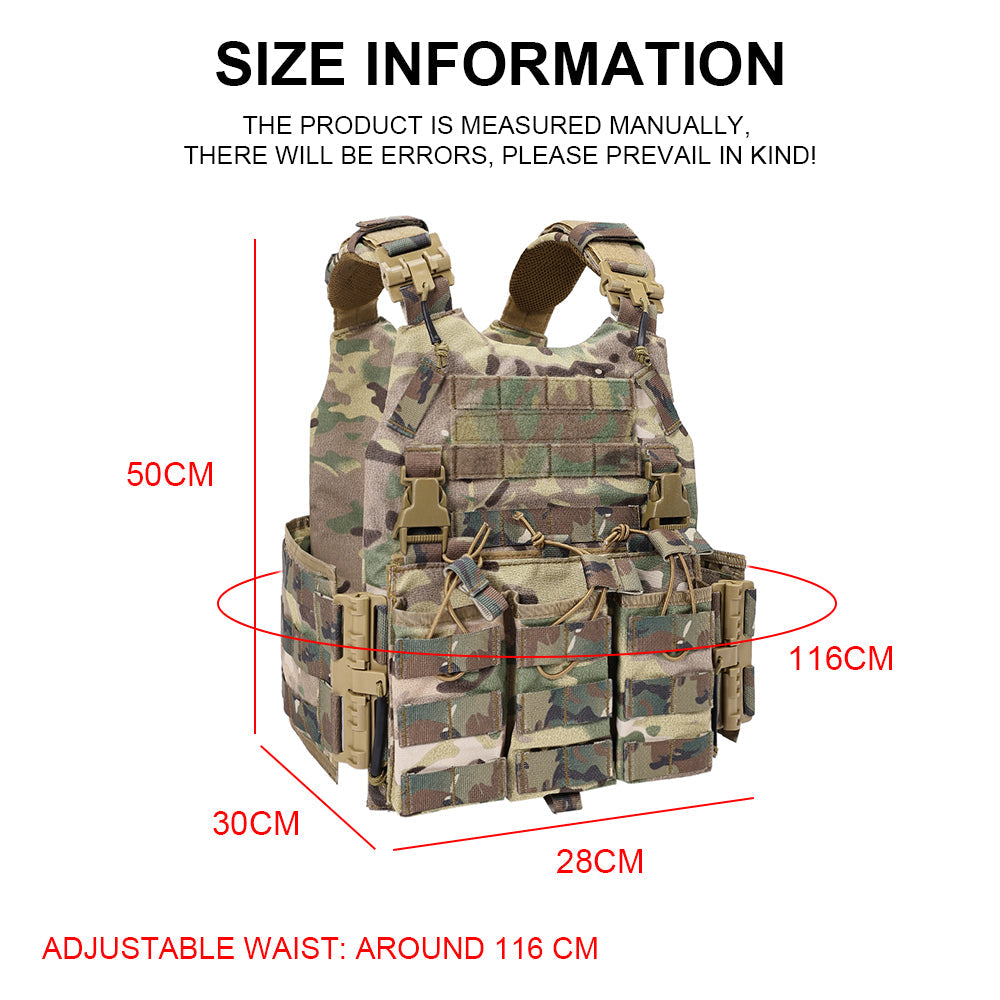 SINAIRSOFT Tactical Quick Release Vest Lightweight Utility Molle