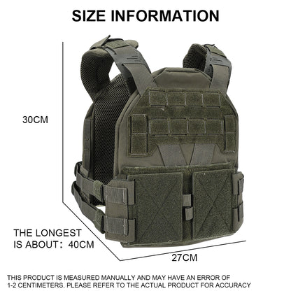 SINAIRSOFT KZ Plate Carrier Tactical Vest Quick Release Low Profile Molle Vest