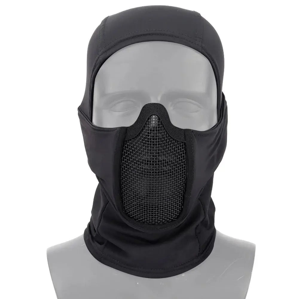 SINAIRSOFT Tactical Balaclava Steel Mesh Face Mask Camo Full Hat Neck Scarf