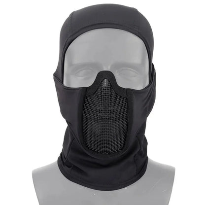 SINAIRSOFT Tactical Balaclava Steel Mesh Face Mask Camo Full Hat Neck Scarf
