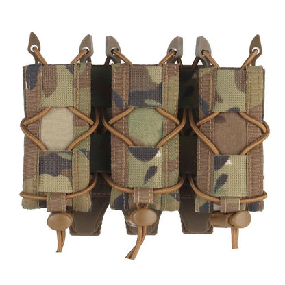 SINAIRSOFT Tactical Triple 9mm Magazine Pouch MOLLE Open Top MAG Carrier Holder Bag