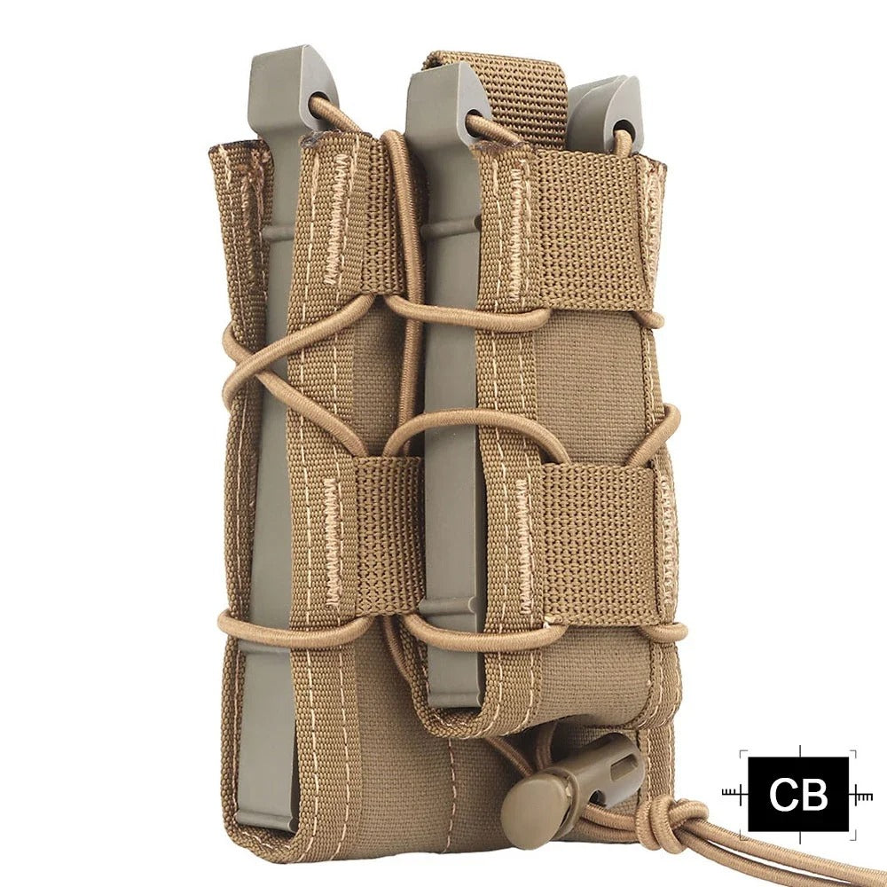 SINAIRSOFT Tactical Molle Double Magazine Pouch 9mm/5.56mm Belt