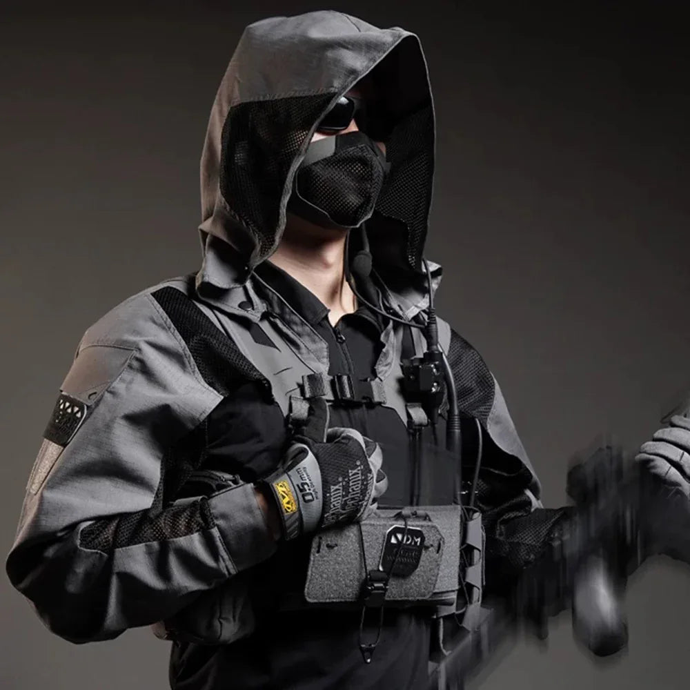 SINAIRSOFT Tactical Breathable Functional Hooded Sleeve Coat