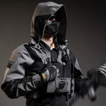 SINAIRSOFT Tactical Breathable Functional Hooded Sleeve Coat