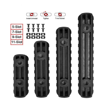SINAIRSOFT M-Lok Rail Section 5 7 9 11 Slot Polymer Picatinny Rail M-LOK Rail 4 Pcs