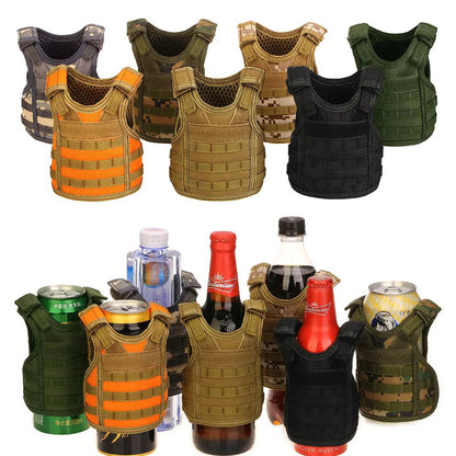 SINAIRSOFT Tactical Beer Bottle vest Cover Mini Miniature Molle Vest