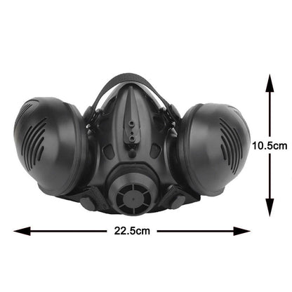 SINAIRSOFT Tactical Protect Half Face Mask Bilateral Respirator Facepiece