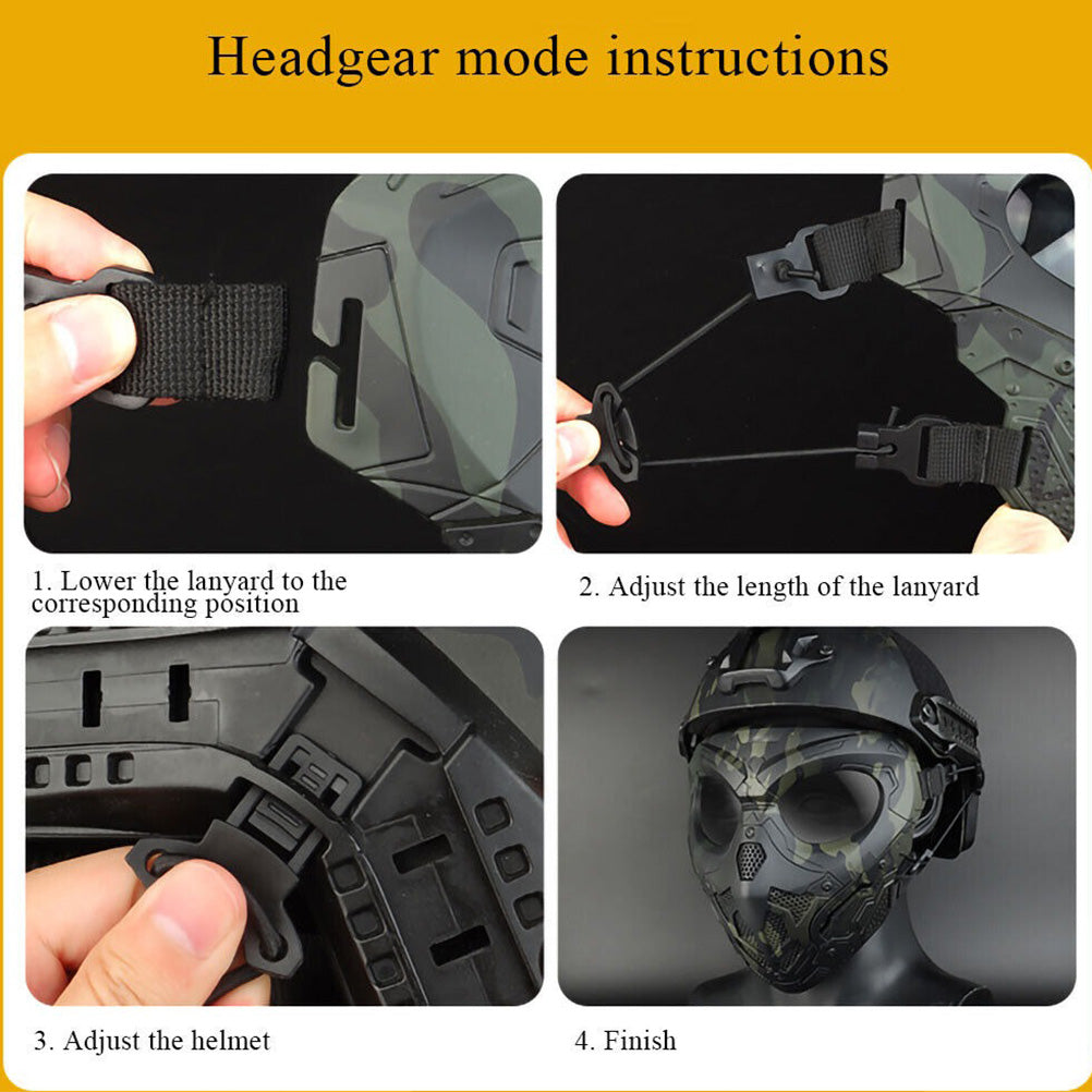 SINAIRSOFT Tactical Lurker Skull Mask Full Face Airsoft CS Protective Mask