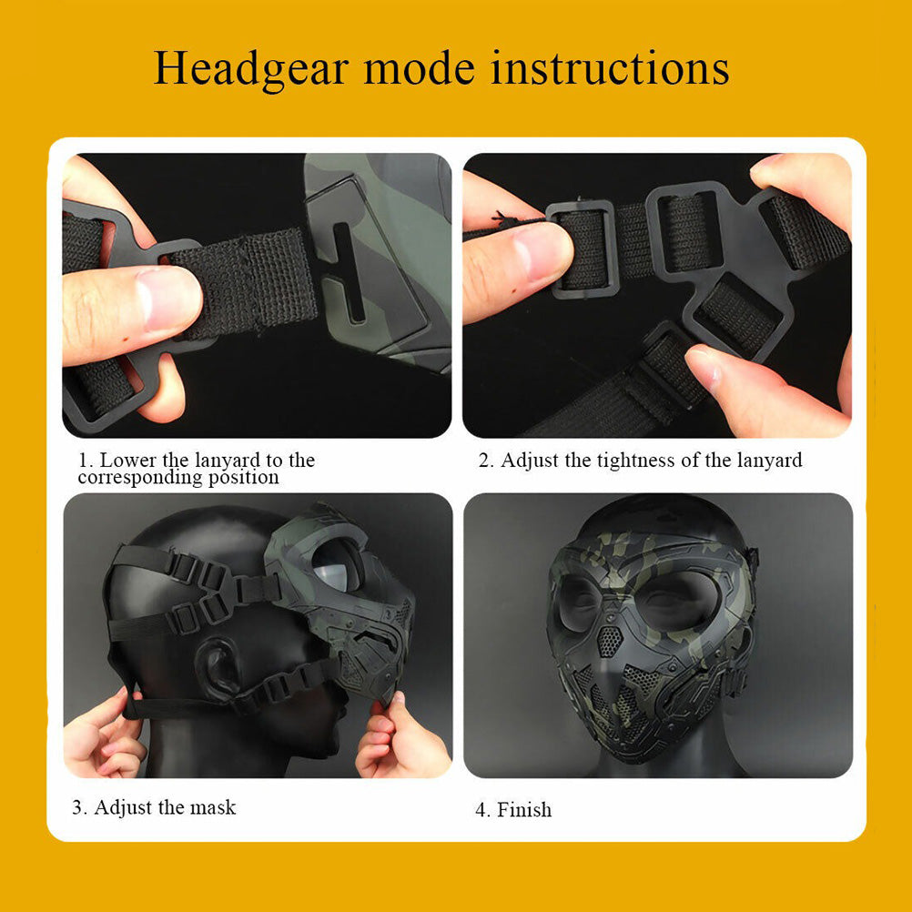 SINAIRSOFT Tactical Lurker Skull Mask Full Face Airsoft CS Protective Mask