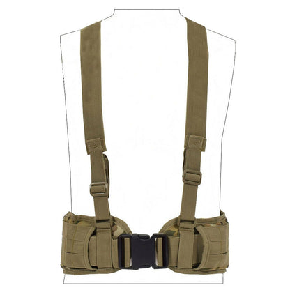 SINAIRSOFT Tactical Molle Waist Padded Belt w/ Suspender Combat Hunting Belts