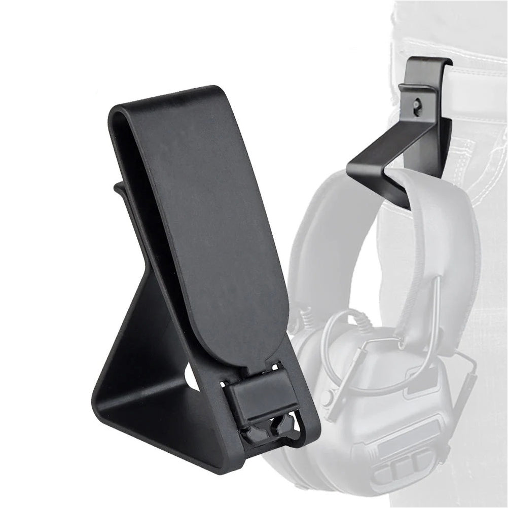 Tactical Headset Belt Holder Shooting Earphone Hanger Molle Waist