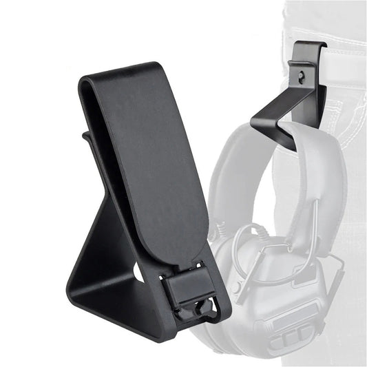 Tactical Headset Belt Holder Shooting Earphone Hanger Molle Waist