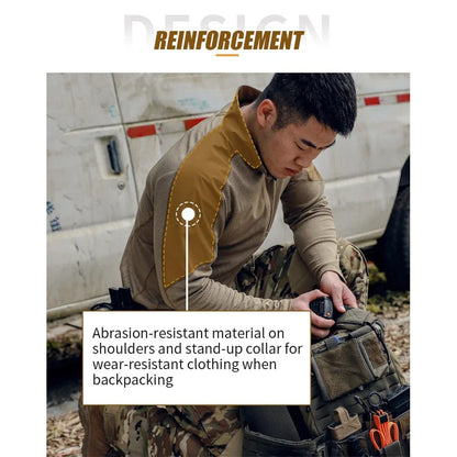 EMERSONGEAR BlueLabel Tactical Hunter Long Sleeve Polo Shirt Daily Tops T-shirt