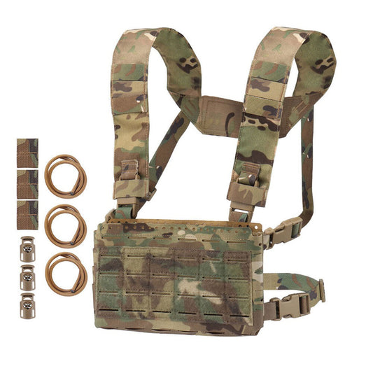 SINAIRSOFT Tactical Chest Rig Vest MK5 Micro Fight Chassis MOLLE Carrier 5.56 Mag Pouch
