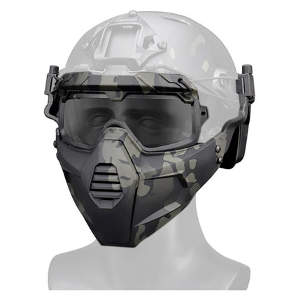 SINAIRSOFT Tactical Half Fask Mask & Goggle Set Protective Mask