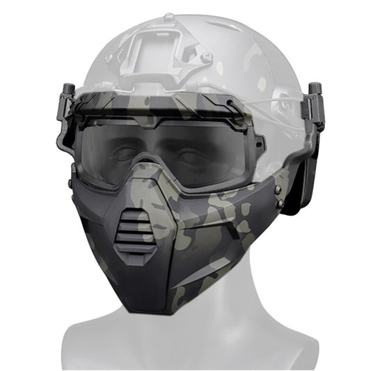 SINAIRSOFT Tactical Half Fask Mask & Goggle Set Protective Mask