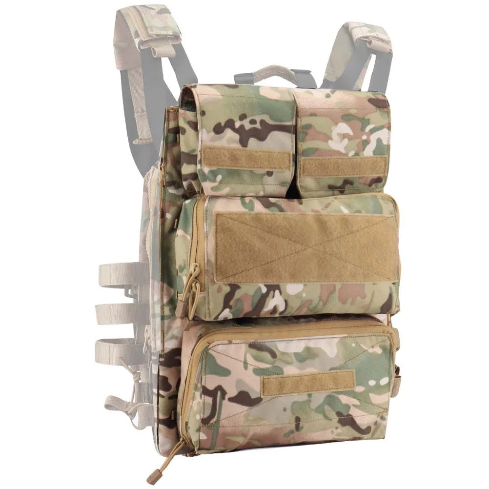 SINAIRSOFT Tactical Zip-on Panel Pouch Airsoft Plate Carrier Back Zip Pack Bag