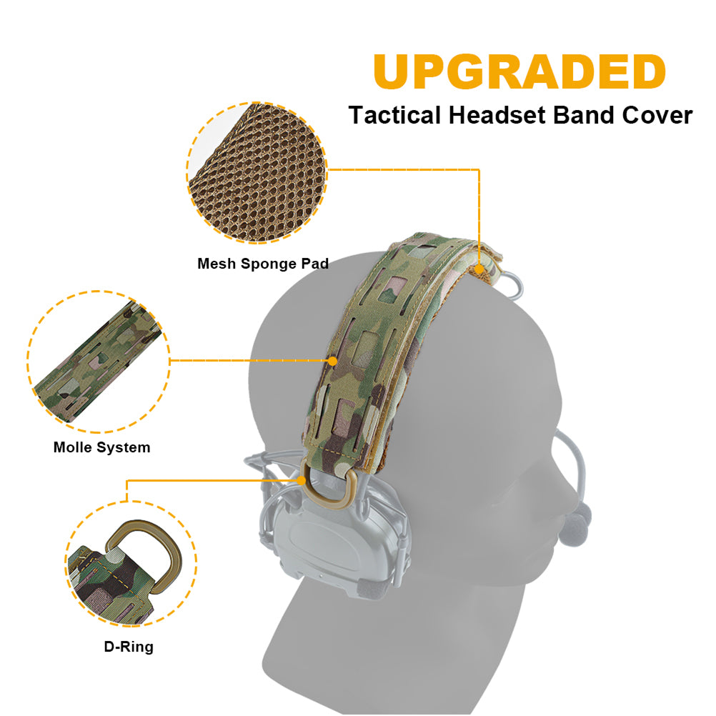 SINAIRSOFT Tactical Headset Band Cover Modular Earmuff Headphone Headband