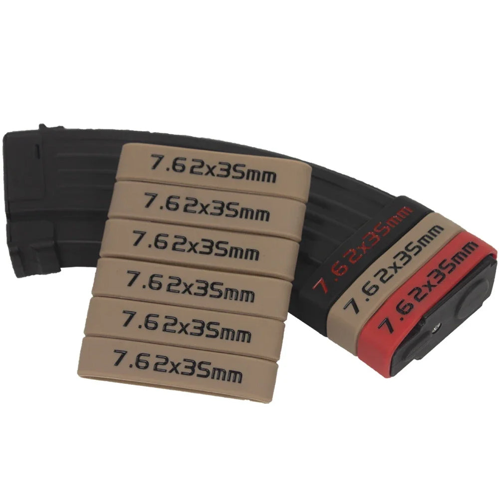 SINAIRSOFT 5Pcs/Pack Tactical Magazine Marking Band Airsoft Rifle Elastic Mag Rubber Ring 7.62