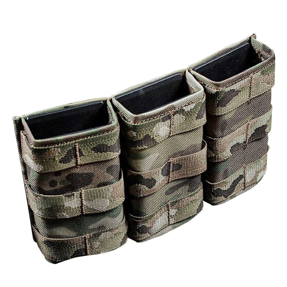 SINAIRSOFT  Tactical Triple 5.56 Magazine Pouch w/ Insert Open Top Molle Rifle Mag Holder