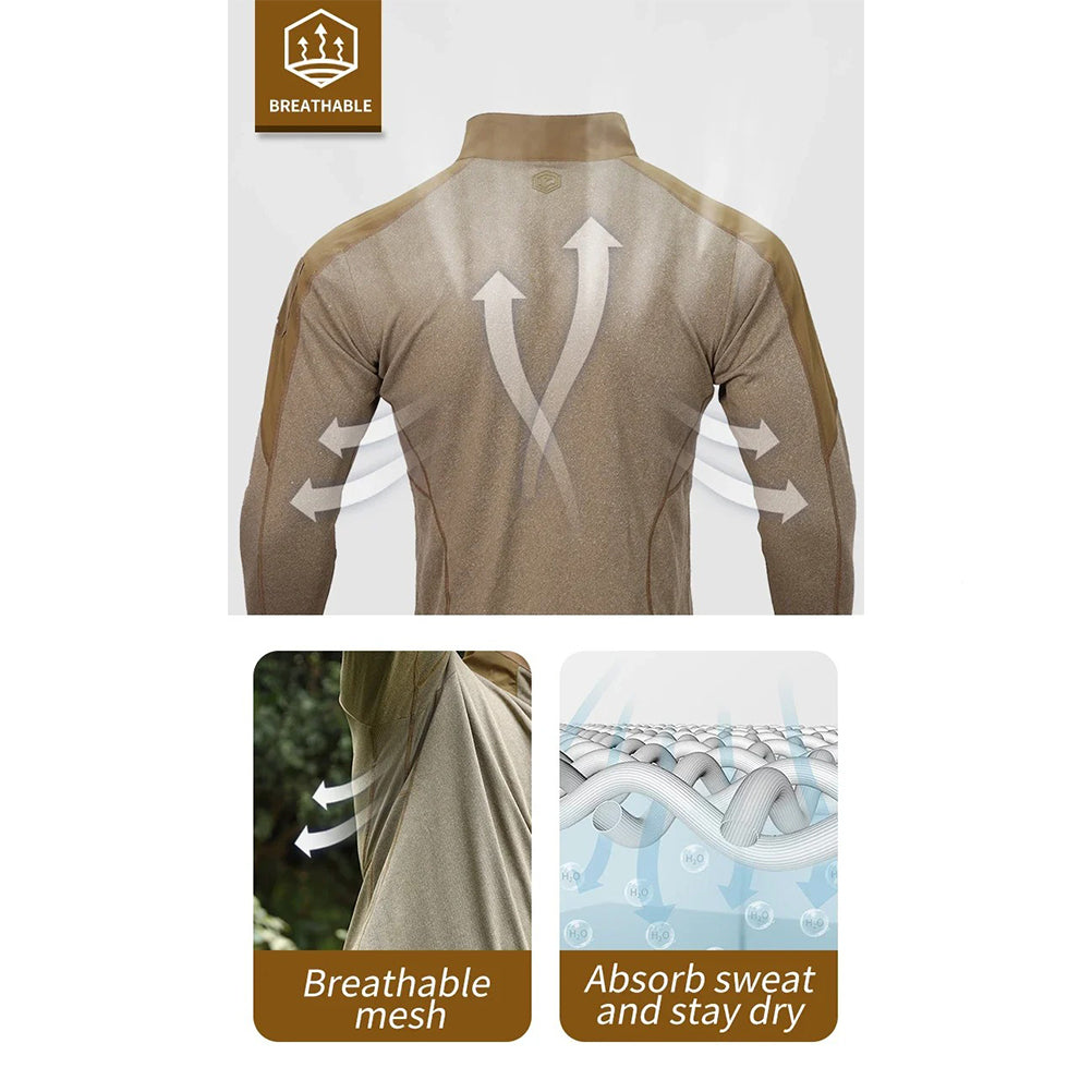 EMERSONGEAR BlueLabel Tactical Hunter Long Sleeve Polo Shirt Daily Tops T-shirt