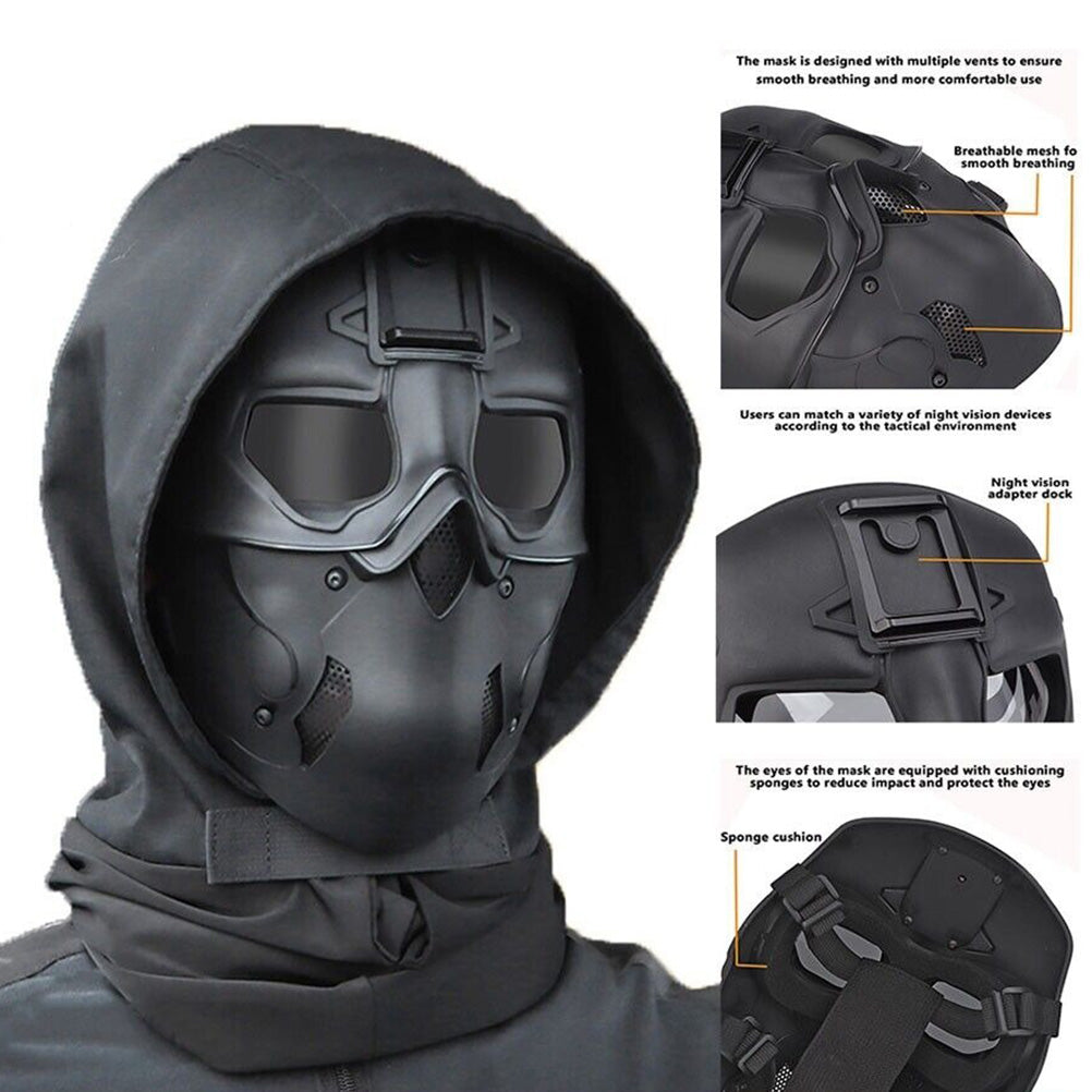 SINAIRSOFT Full Face Tactical Breathable W/ Headgear Mask