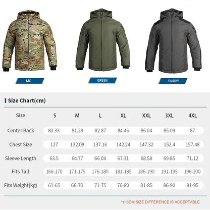 SINAIRSOFT Men's Tactical Jacket Winter Warm Windproof Military Coat