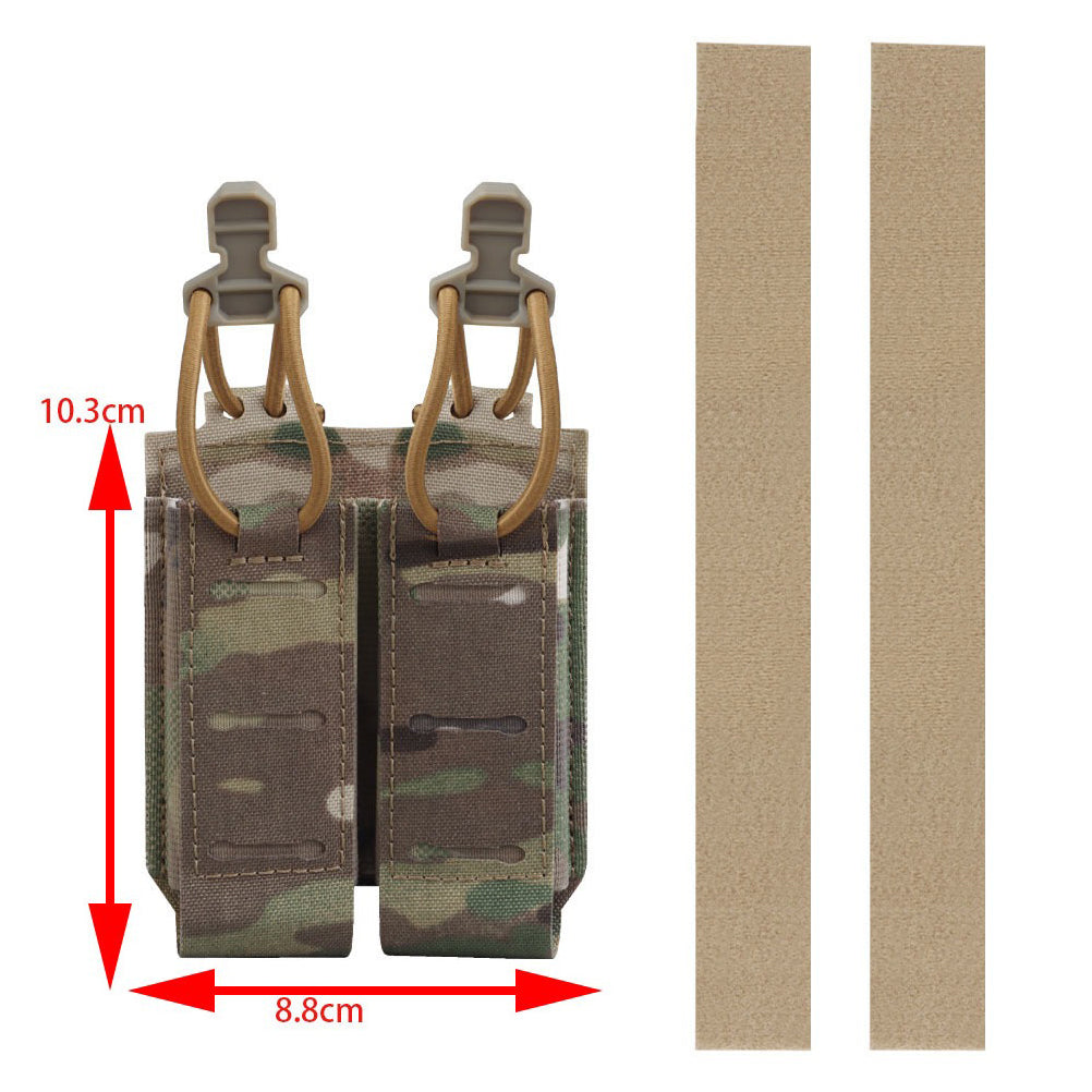 SINAIRSOFT Camo Dual 9mm Magazine Bag MOLLE Bag Tactical Vest  Storage Bag