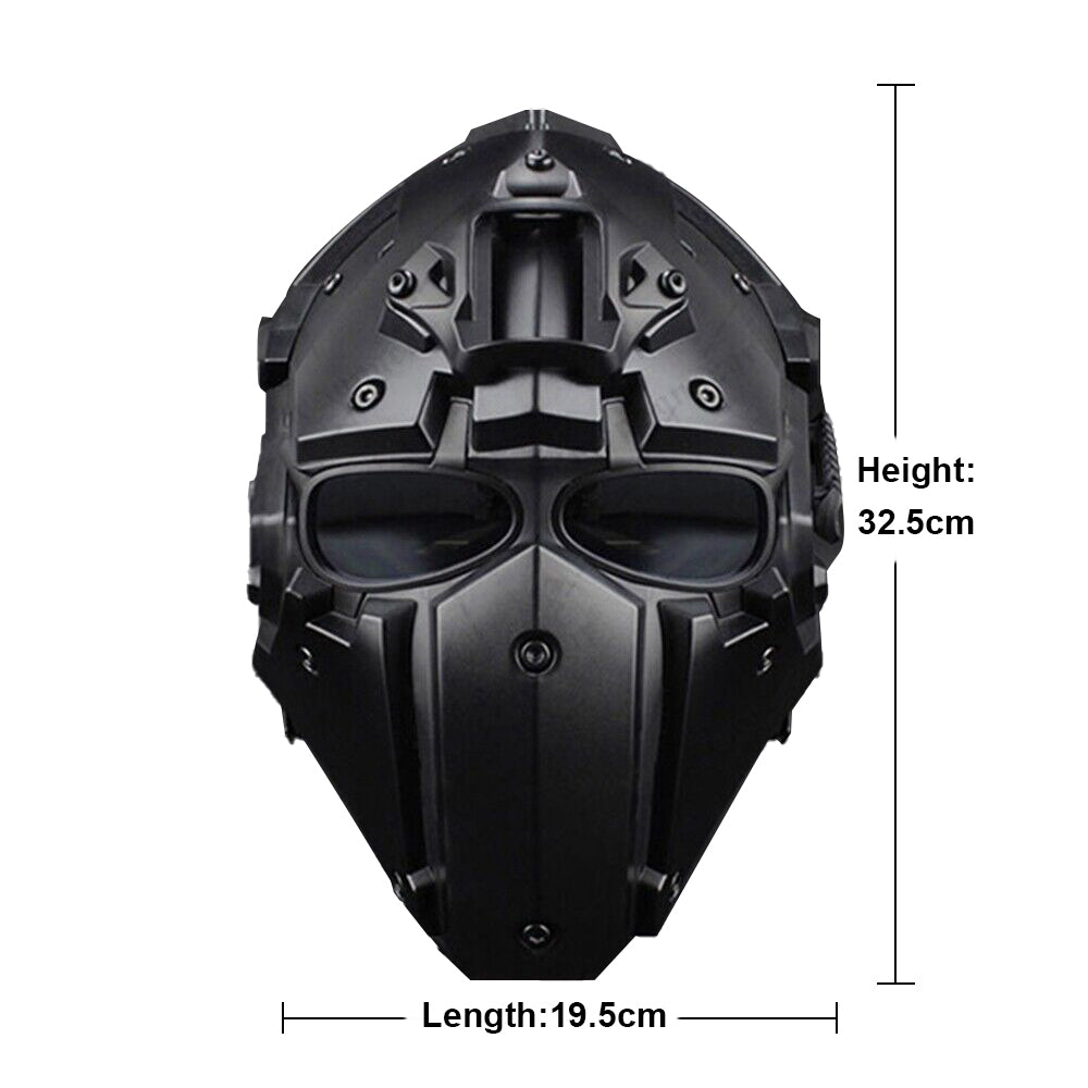 SINAIRSOFT Tactical G4 Full Face Helmet Mask + Goggles Airsoft Paintball CF CS Game
