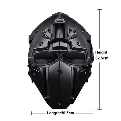 SINAIRSOFT Tactical G4 Full Face Helmet Mask + Goggles Airsoft Paintball CF CS Game