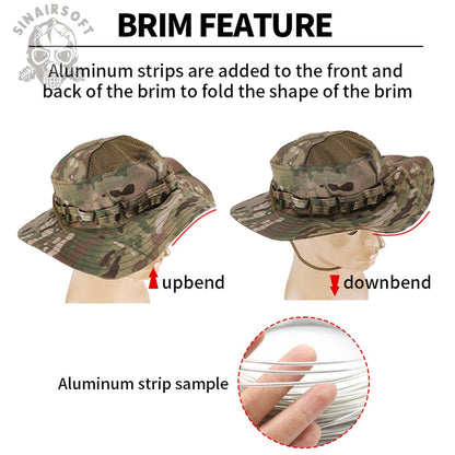 SINAIRSOFT Tactical PRO Second Generation Camo Round Edge Hat Summer Sunshade Hats