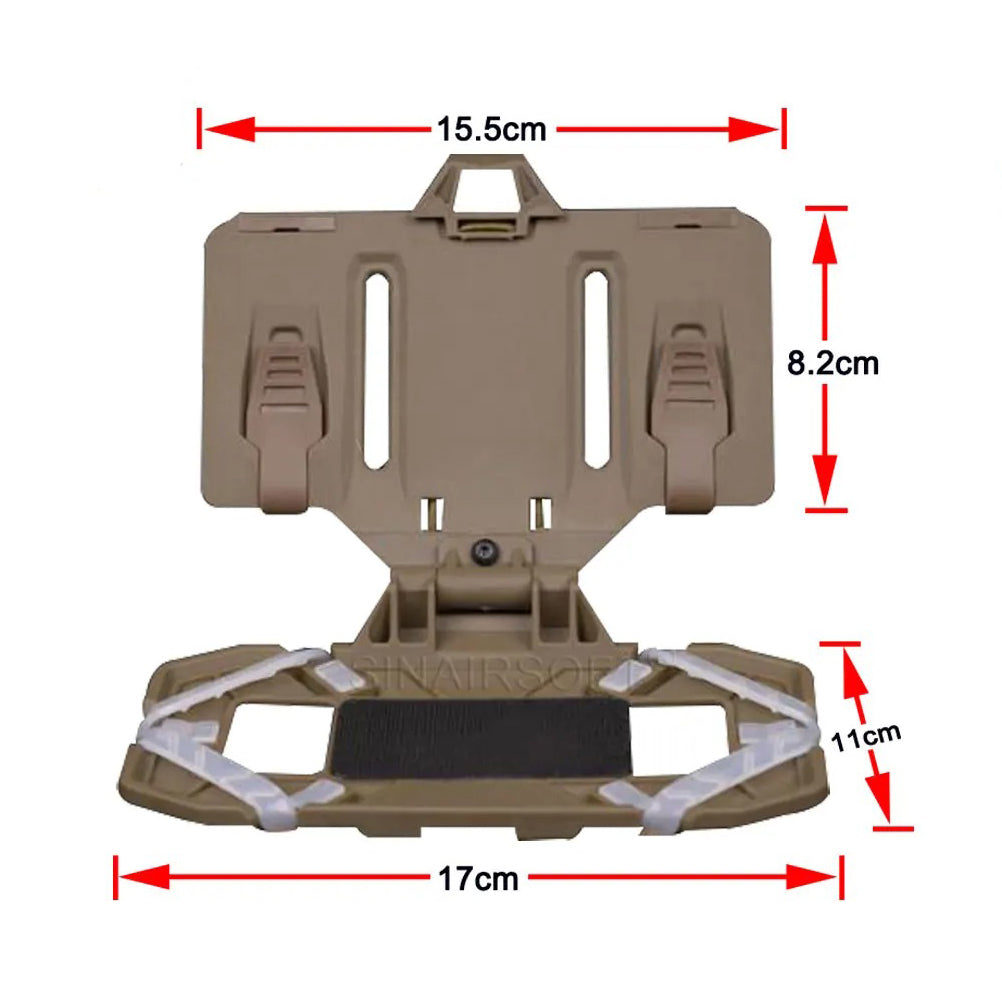 SINAIRSOFT Tactical Vest Front Folded Navigation Board Mobile Phone Holder Phone Bag