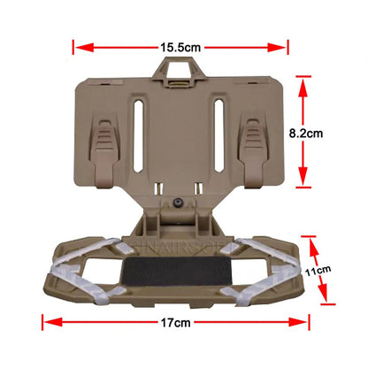 SINAIRSOFT Tactical Vest Front Folded Navigation Board Mobile Phone Holder Phone Bag