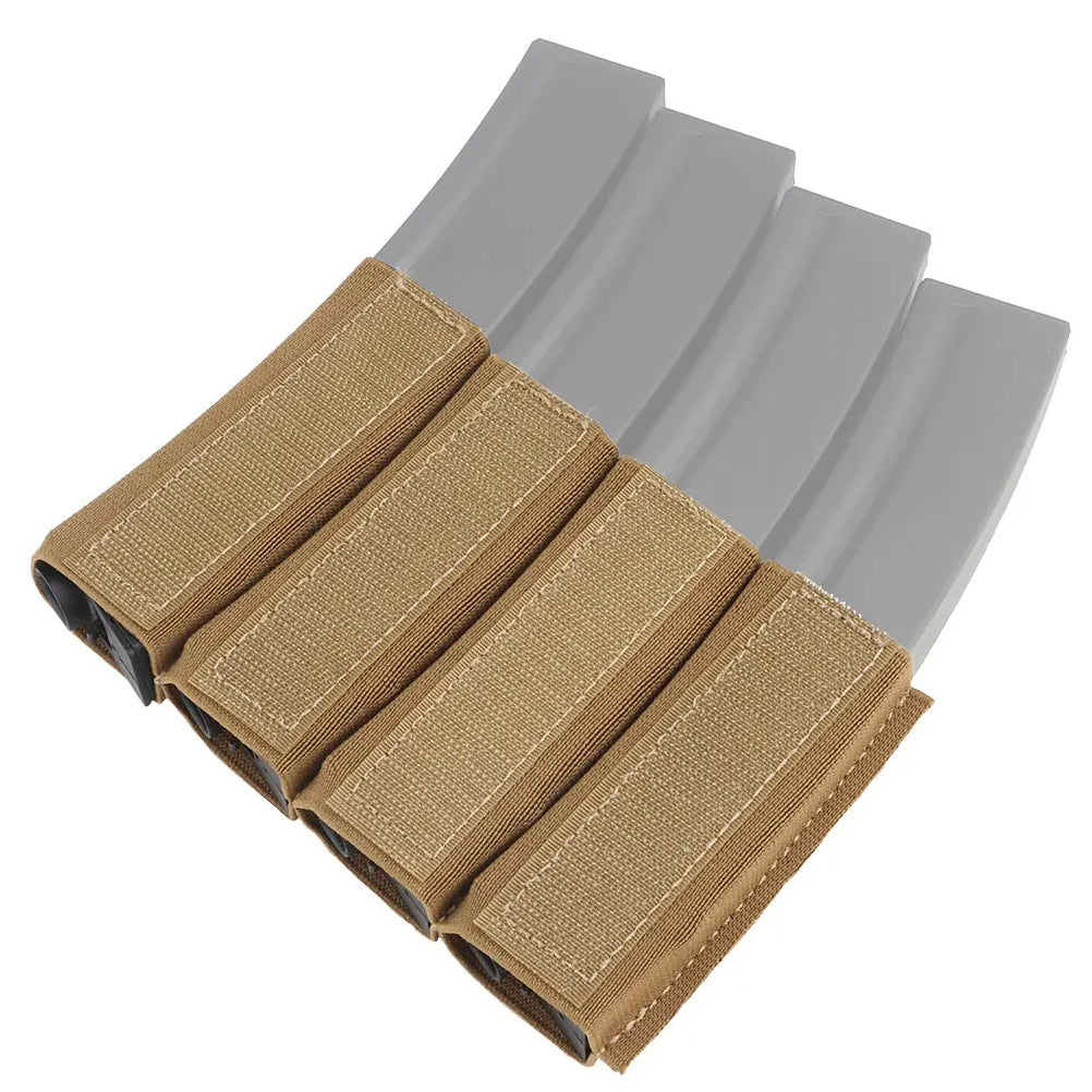 SINAIRSOFT Tactical Quadruple Elastic MP7 Magazine Mag Pouch Holder For MK4 Chest Rig Vest