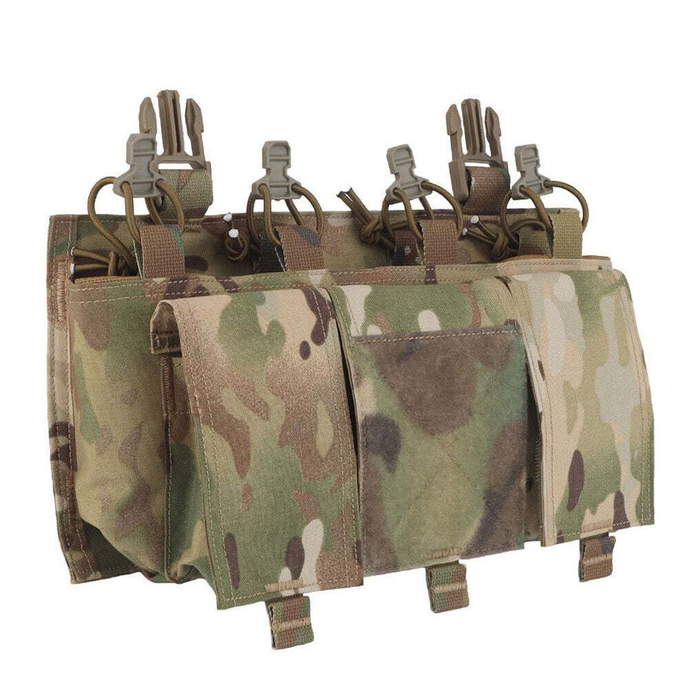 SINAIRSOFT Tactical Magazine Pouch Open Top 5.56 Rifle Mag Holder Vest Front Panel