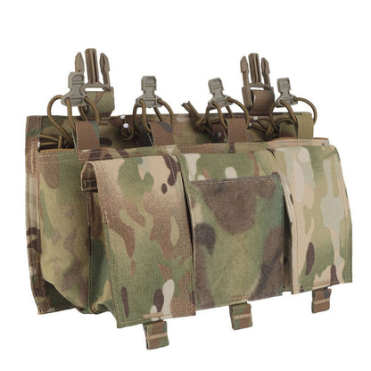 SINAIRSOFT Tactical Magazine Pouch Open Top 5.56 Rifle Mag Holder Vest Front Panel