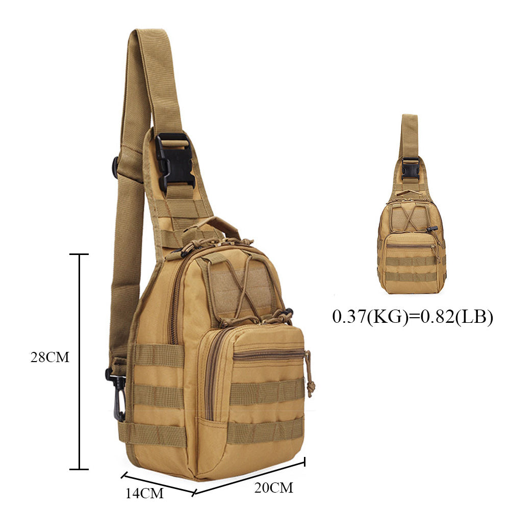 SINAIRSOFT Tactical Shoulder Bag Messenger Sling Chest Pack Molle Backpack