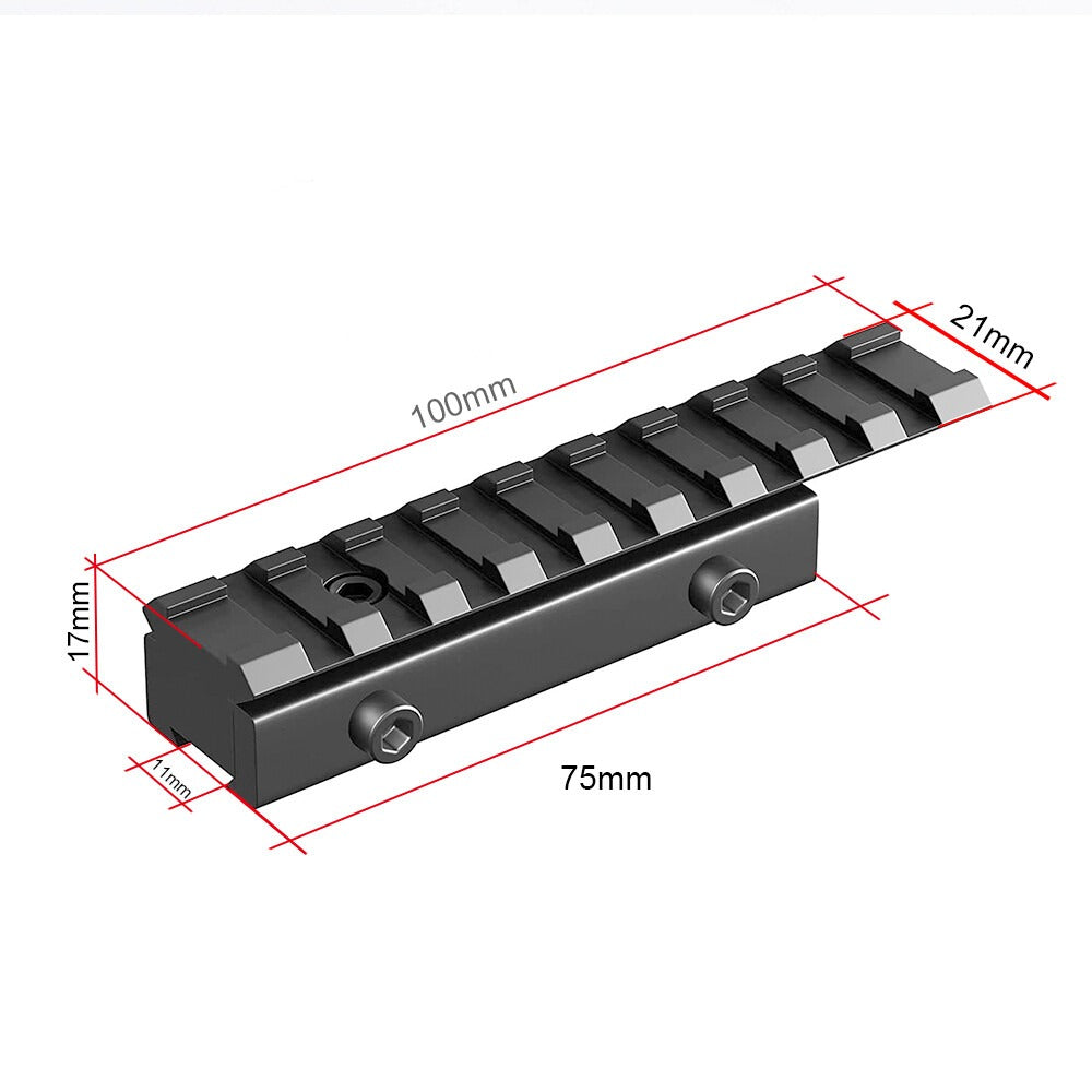SINAIRSOFT Extend Scope Mount Dovetail 11mm to 20mm Rifle Weaver Picatinny Rail Adaper