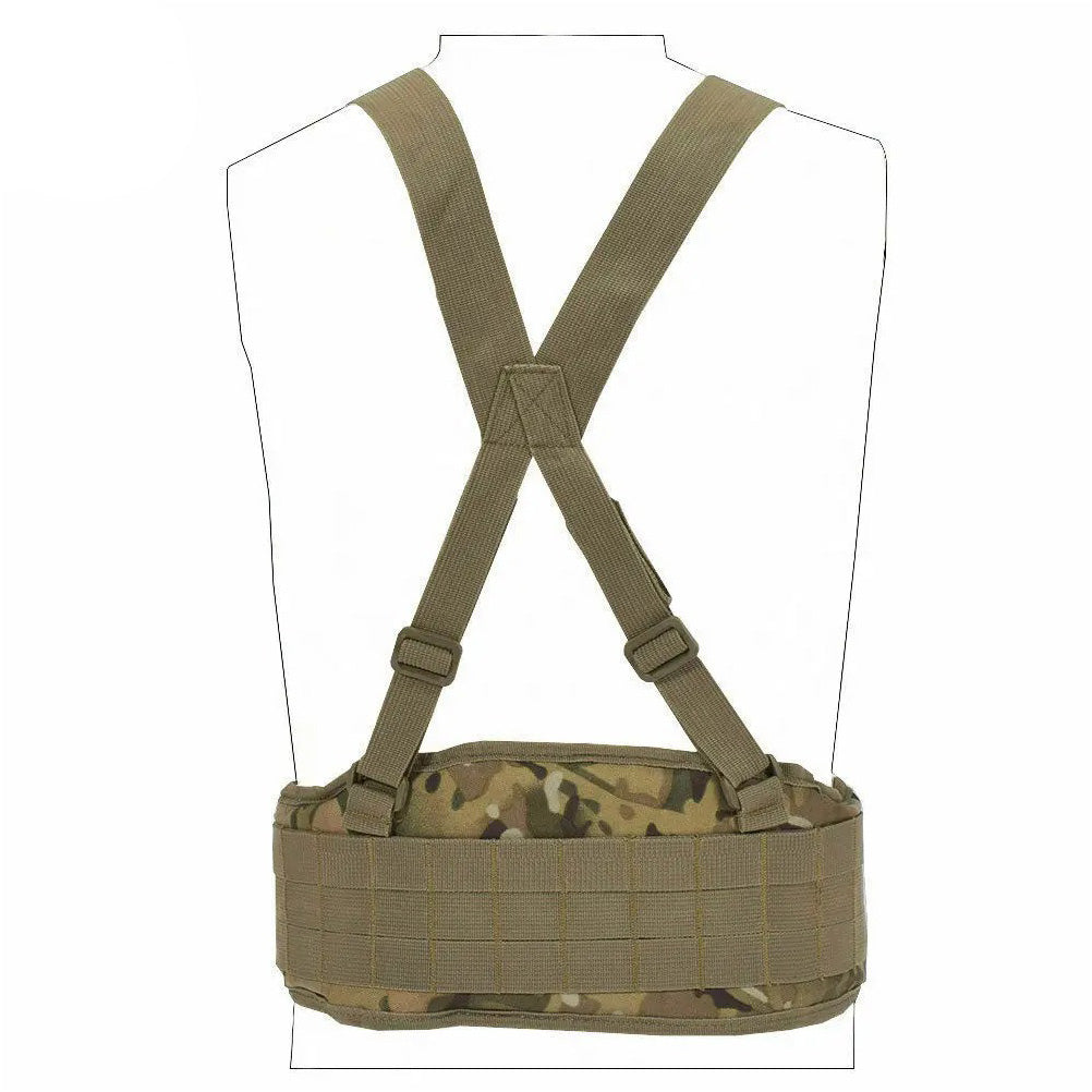 SINAIRSOFT Tactical Molle Waist Padded Belt w/ Suspender Combat Hunting Belts