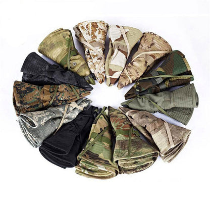 SINAIRSOFT Tactical Boonie Hat Camo Bucket Wide Brim Sun Fishing Bush Booney Cap