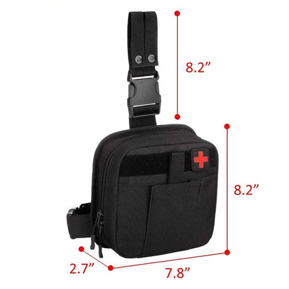 SINAIRSOFT Tactical IFAK Medical Bag Drop Leg Pouch MOLLE Utility First Aid Thigh Pack