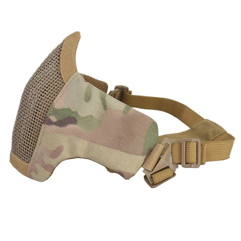 SINAIRSOFT Tactical Airsoft Mask Metal Mesh Half Face Paintball Hunting Mask