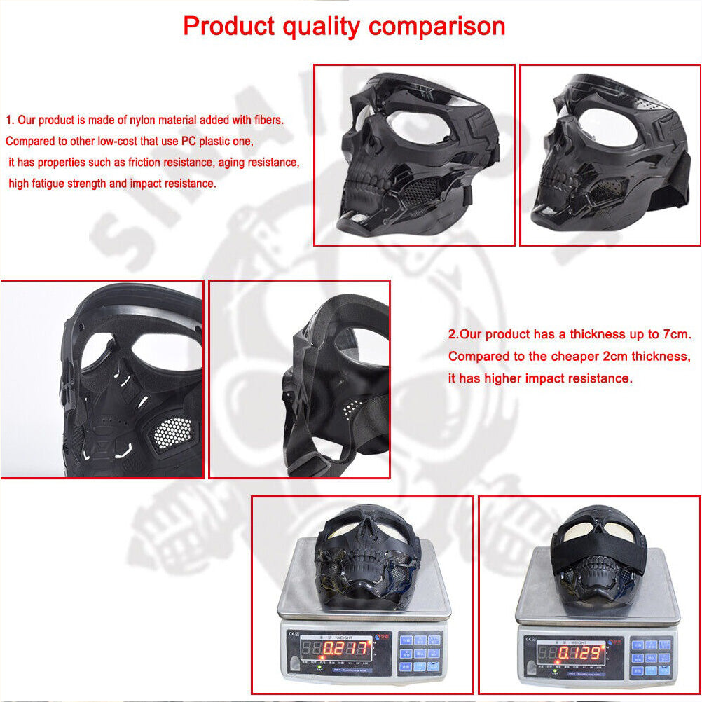 SINAIRSOFT Skull Tactical Airsoft Mask Protective CS Full Face Mask Helmet