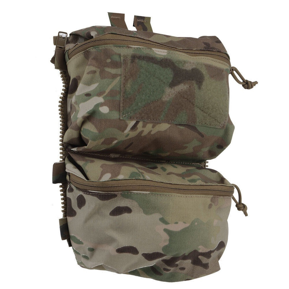 SINAIRSOFT Tactical Back Panel Double Pouch For V5 Plate Vest Zipper GP Bag