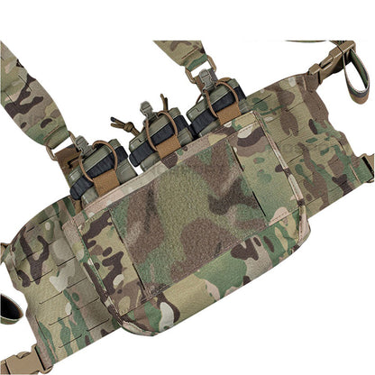 SINAIRSOFT Tactical G-hook DOPE Front Flap Pouch Triple Mag Pack MOLLE Panel Chest Rig Bag