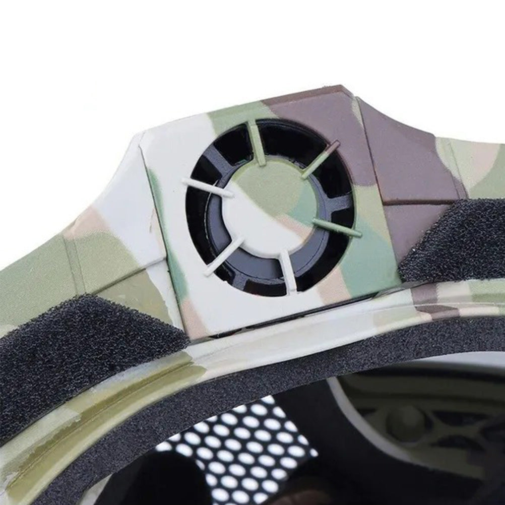 SINAIRSOFT Tactical Hunting Antifog Full Face Mask Fan Goggles Lens + Half Face Mask Set