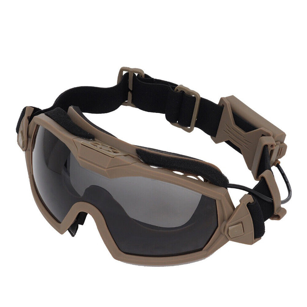 SINAIRSOFT Tactical Goggles Glasses Anti-Fog Anti-Shock Fan Eye Protect
